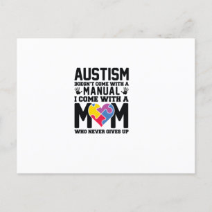 Autism Doesn't Come With A Manual Invitation Postcard