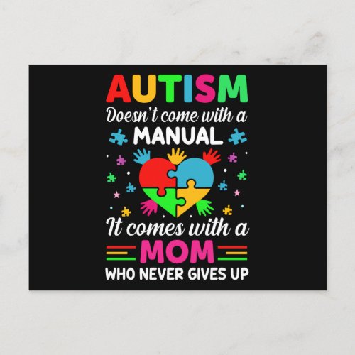 Autism doesnt come with a manual postcard