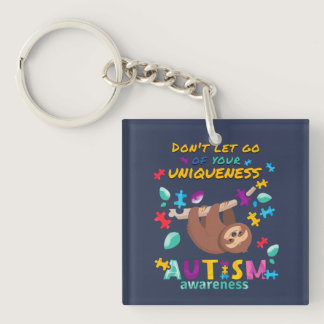 Autism Don't Let Go of Uniqueness Personalized Keychain