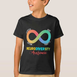 Autism Dyslexia Tourette Neurodiversity Awareness  T-Shirt