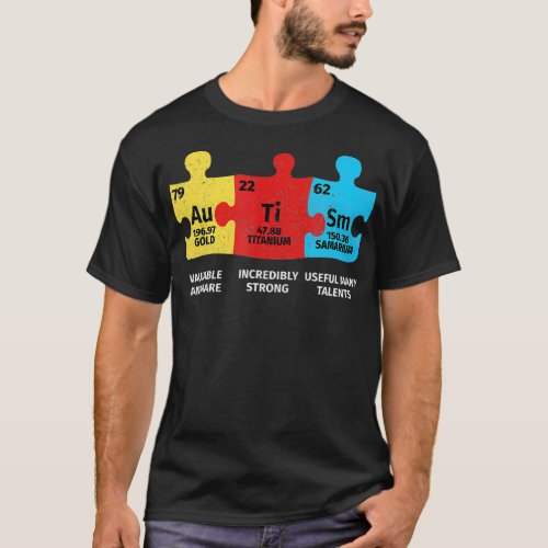 Autism Elements Periodic Table ASD Awareness fores T_Shirt