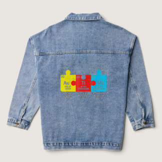 Autism Elements Periodic Table Awareness Asd  Denim Jacket