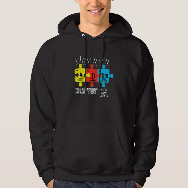 Autism Elements Periodic Table Awareness Asd Men W Hoodie (Front)