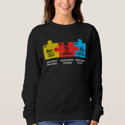 Autism Elements Periodic Table Awareness ASD Men W Sweatshirt