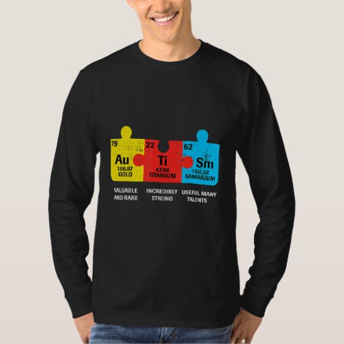 Autism Elements Periodic Table Awareness Asd Men W T_Shirt