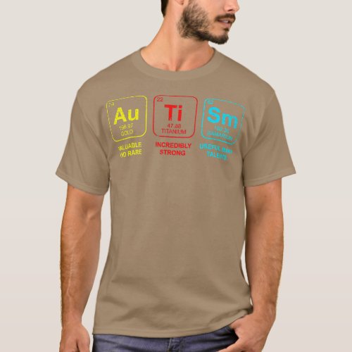 Autism Elements Periodic Table Awareness ASD Men W T_Shirt