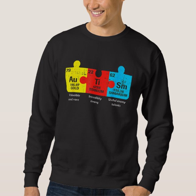 Autism Elements Periodic Table Awareness Asd Sweatshirt (Front)