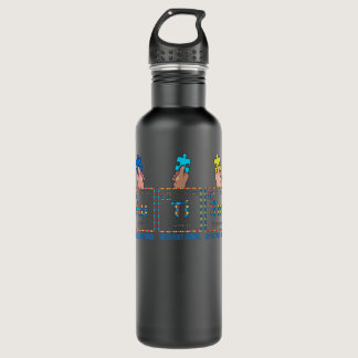 Autism Elements Periodic Table Awareness Men Women Stainless Steel Water Bottle