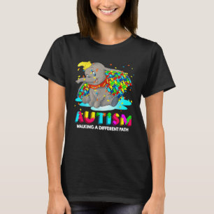 Autism Elephant Dumbo Walking A Different Path Aut T-Shirt