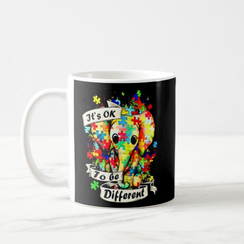 Autism Elephant Puzzle Its Ok To Be Different Mom Coffee Mug