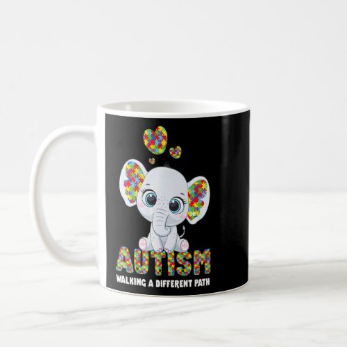 Autism Elephant Walking A Different Path  Coffee Mug