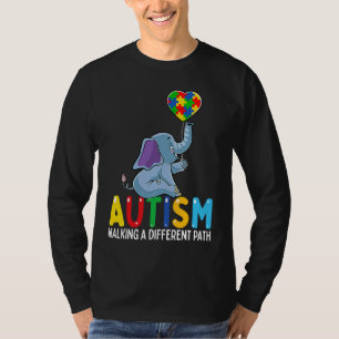Autism Elephant Walking A Different Path For Kids T-Shirt