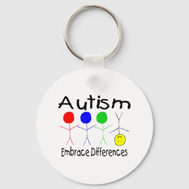 Autism Embrace Differences Keychain (Front)