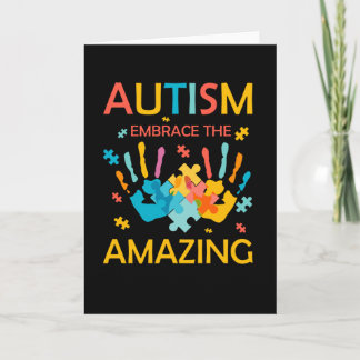 Autism embrace the amazing card