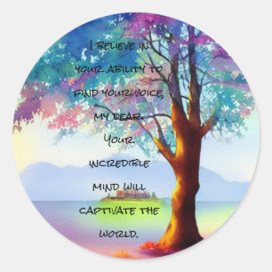 Autism - Empowering Message - Captivating Mind Classic Round Sticker