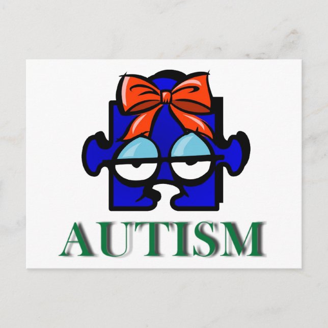 Autism Face Postcard (Front)