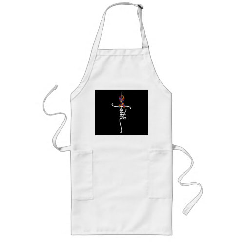 Autism Faith Cross Autistic Autism Awareness Long Apron