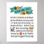 Autism Family House Rules Poster