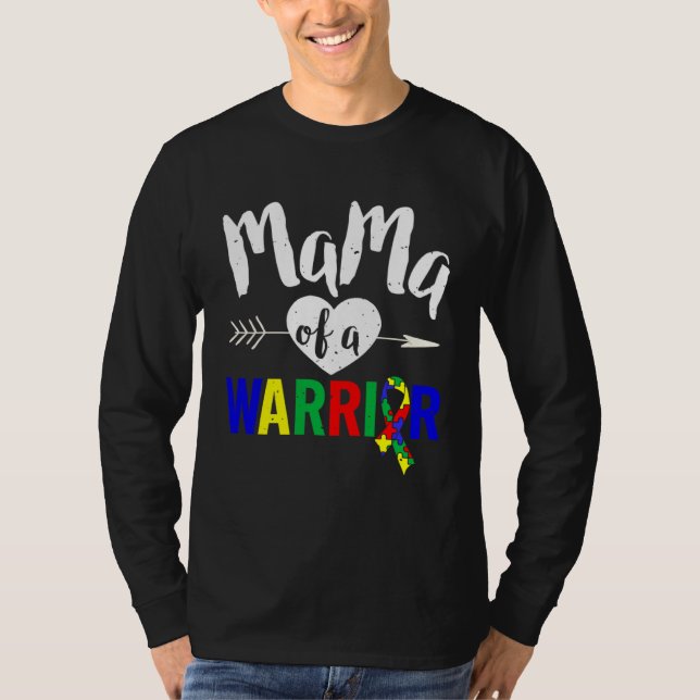 Autism Family  Mama Of A Warrior  Autism Women T-Shirt (Front)