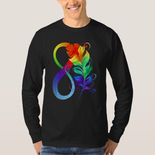 Autism Feather Awareness Month Autistic Support Mo T_Shirt