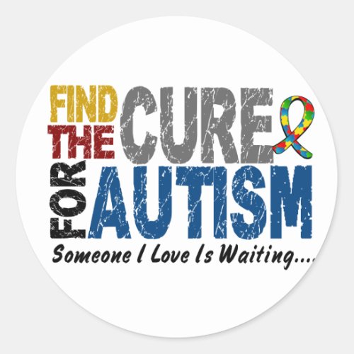 AUTISM Find The Cure 1 Classic Round Sticker