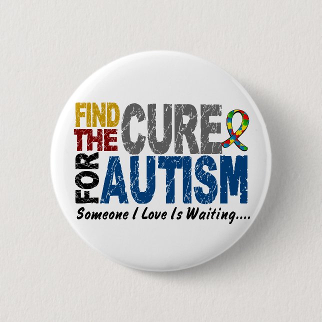 AUTISM Find The Cure 1 Pinback Button (Front)