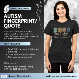 Autism Fingerprint Quote Women's Tri-Blend Shirt