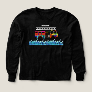 Autism Firetruck puzzle pieces Tri-Blend Shirts