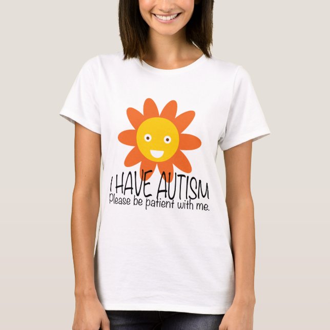 Autism Flower Cute Awareness T-Shirt (Front)