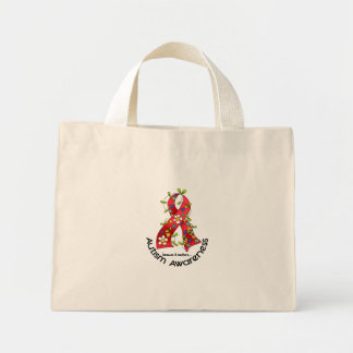 AUTISM Flower Ribbon 1 Mini Tote Bag