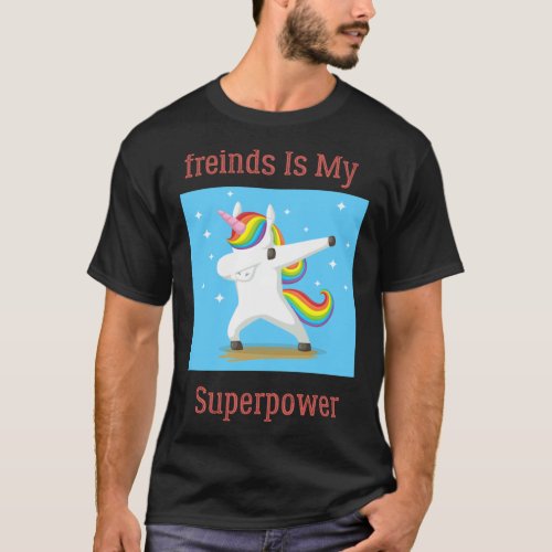 Autism Freinds Is My Superpower Dabbing Unicorn Gi T_Shirt