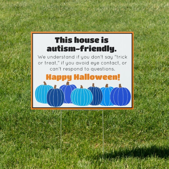 Autism-Friendly House Halloween Yard Sign (Insitu)