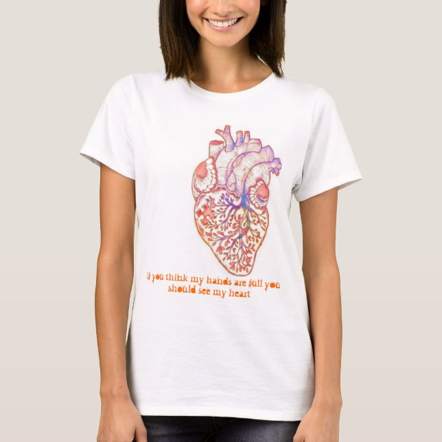 Autism - Full hands and heart T-Shirt (Front)