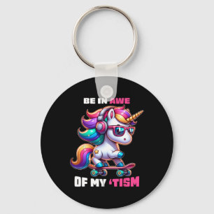 Autism Funny Be In Awe Of My tism Meme Autistic Ki Keychain