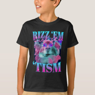Autism Funny Rizz Em With The Tism Capybyra Meme A T-Shirt