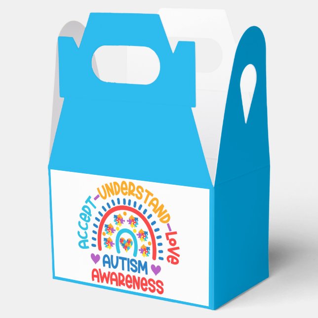 Autism -  Gable Favor Box (Opened)