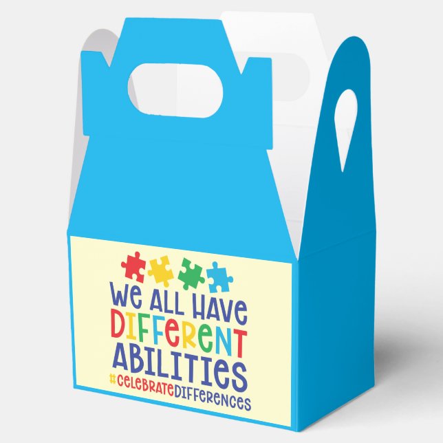 Autism -  Gable Favor Box (Opened)