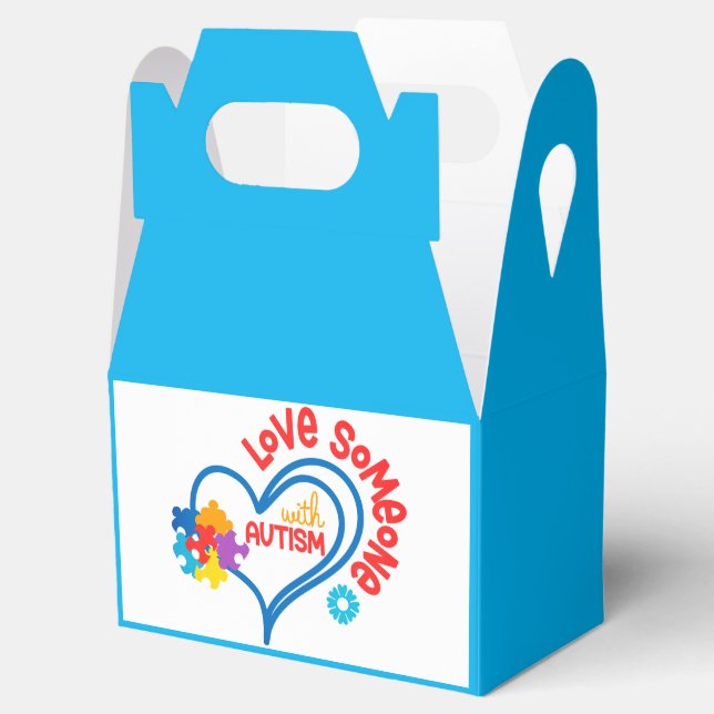 Autism -  Gable Favor Box (Opened)