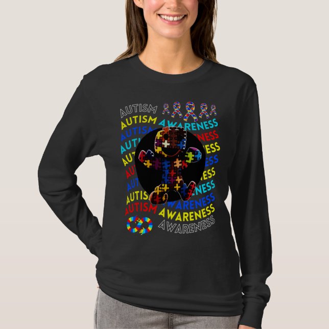 Autism Gamers Navigating Autism Autism Mom Dad Gam T-Shirt (Front)