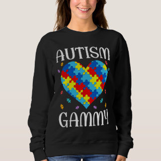 Autism Gammy Matching Family Heart Autism Awarenes Sweatshirt