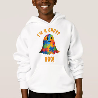 Autism ghost alternative Halloween costume.  Hoodie