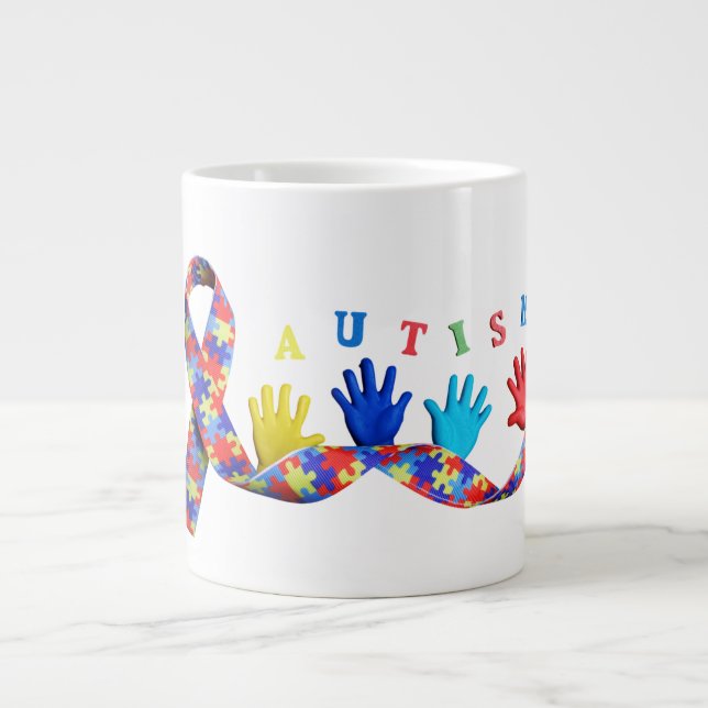 Autism Giant Coffee Mug (Front)
