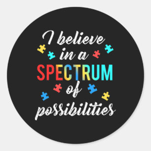 Autism Gift With Quote For Mental Health Spectrum Classic Round Sticker