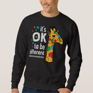 Autism Giraffe Ok To Be Different Awareness Men Bo Sweatshirt