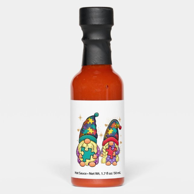Autism Gnomes Couple   Hot Sauces (Front)