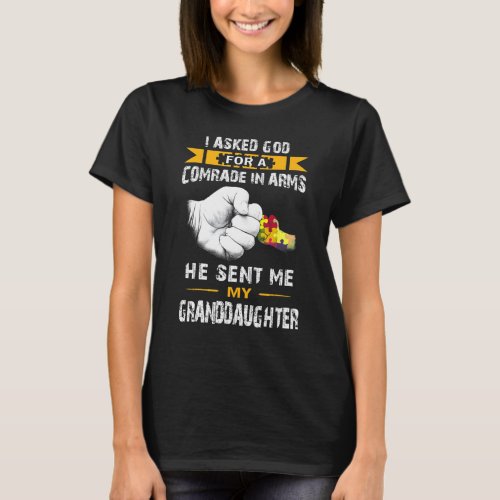 Autism Granddaughter Autism Awareness Men Women Gr T_Shirt