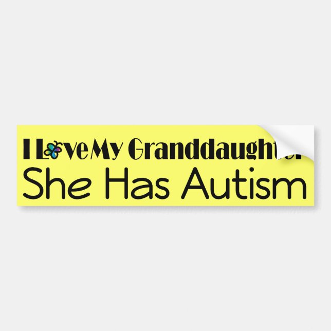 Autism Granddaughter Support Autistic Spectrum Bumper Sticker (Front)