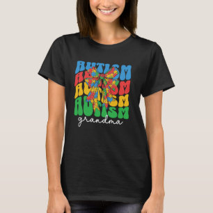 Autism Grandma Coquette Bow Autism Awareness Women T-Shirt