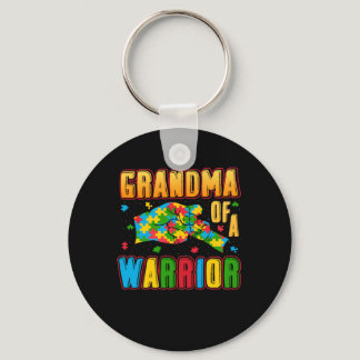 Autism Grandma - Grandma Of A Warrior Keychain