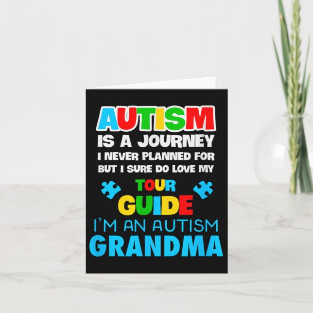 Autism Grandma Neurodivergent Spread Support Aware Card (Front)